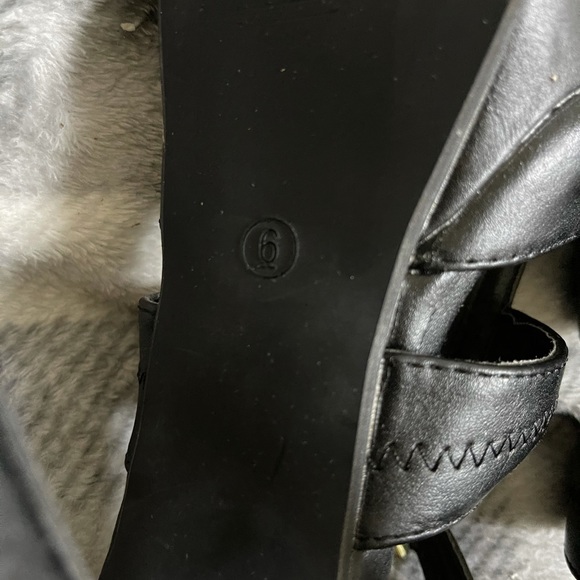 Sexy Black 6 inch peep toe high heels - Picture 4 of 8